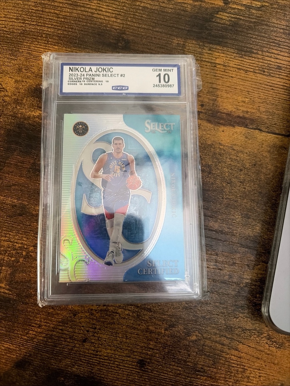 Panini Silver Prizm Basketball Card with Blue Accents
